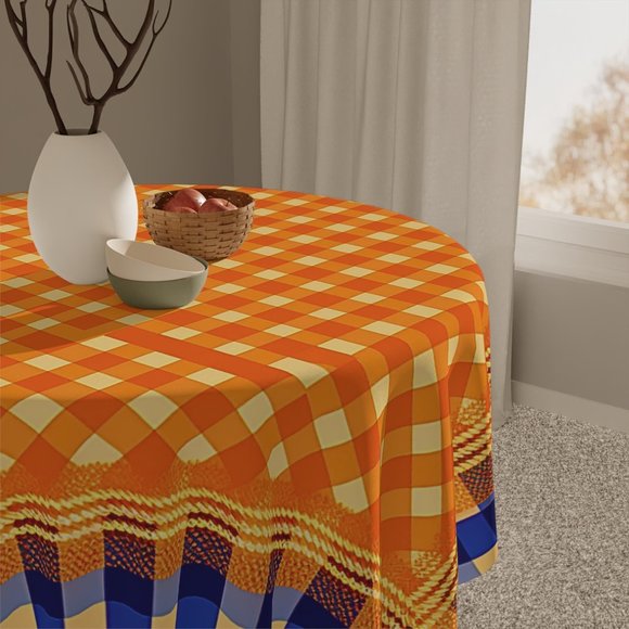 Orange Tablecloth | Modern table cloth | Rectangle Square or Round Fit | gift - Picture 10 of 10